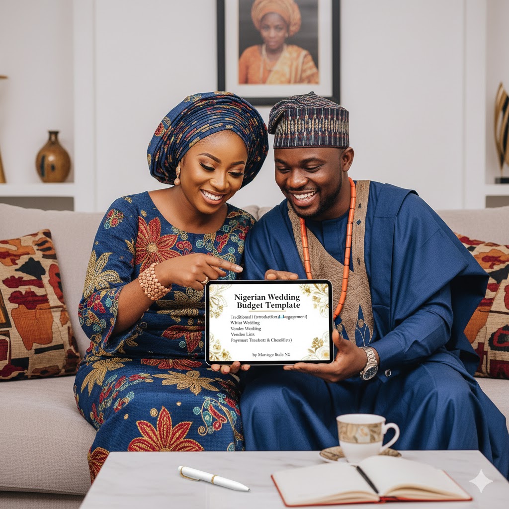 Nigerian Wedding Budget Planner Template (Traditional (Introduction & Engagement), White Wedding, Vendor Lists, Payment Trackers & Checklists)